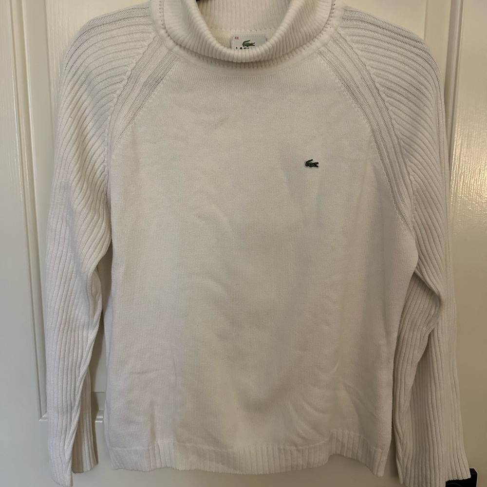 Lacoste Women's Cream Cowl Neck Sweater